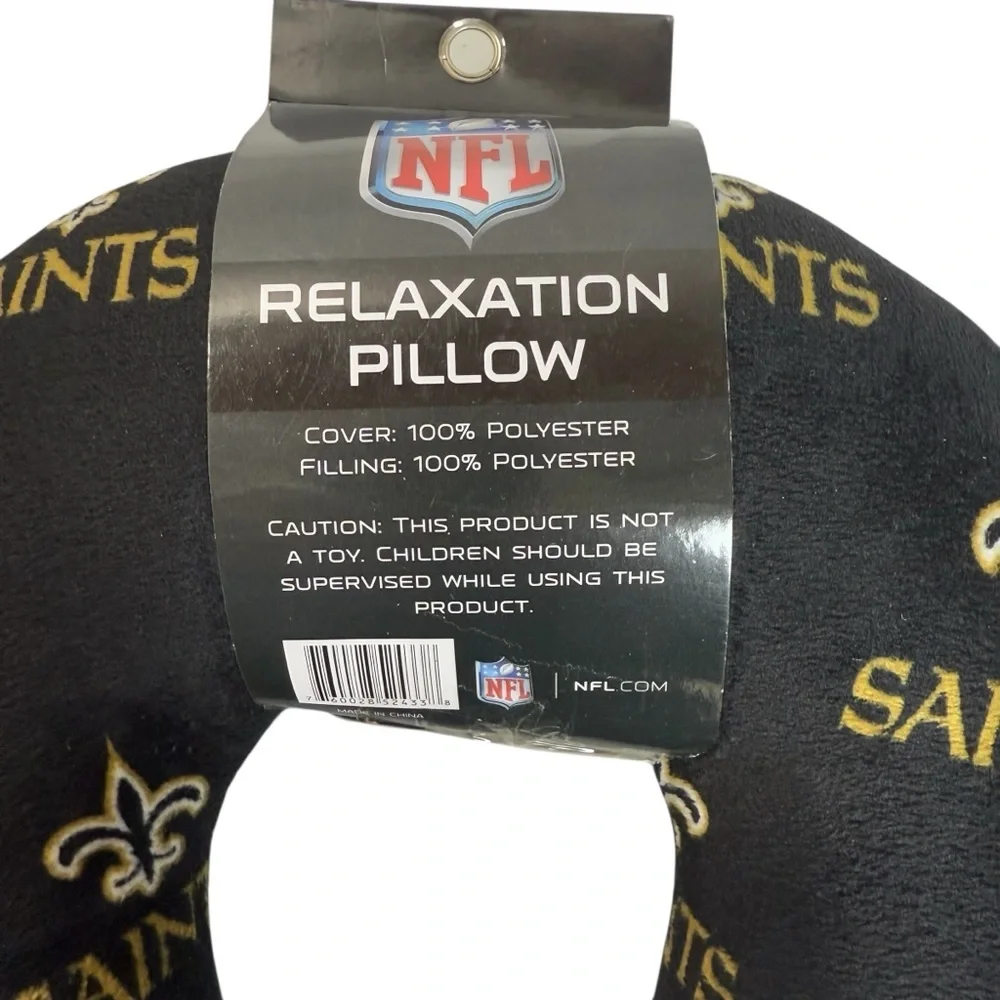 NFL Saints Black and Gold Relaxation Pillow